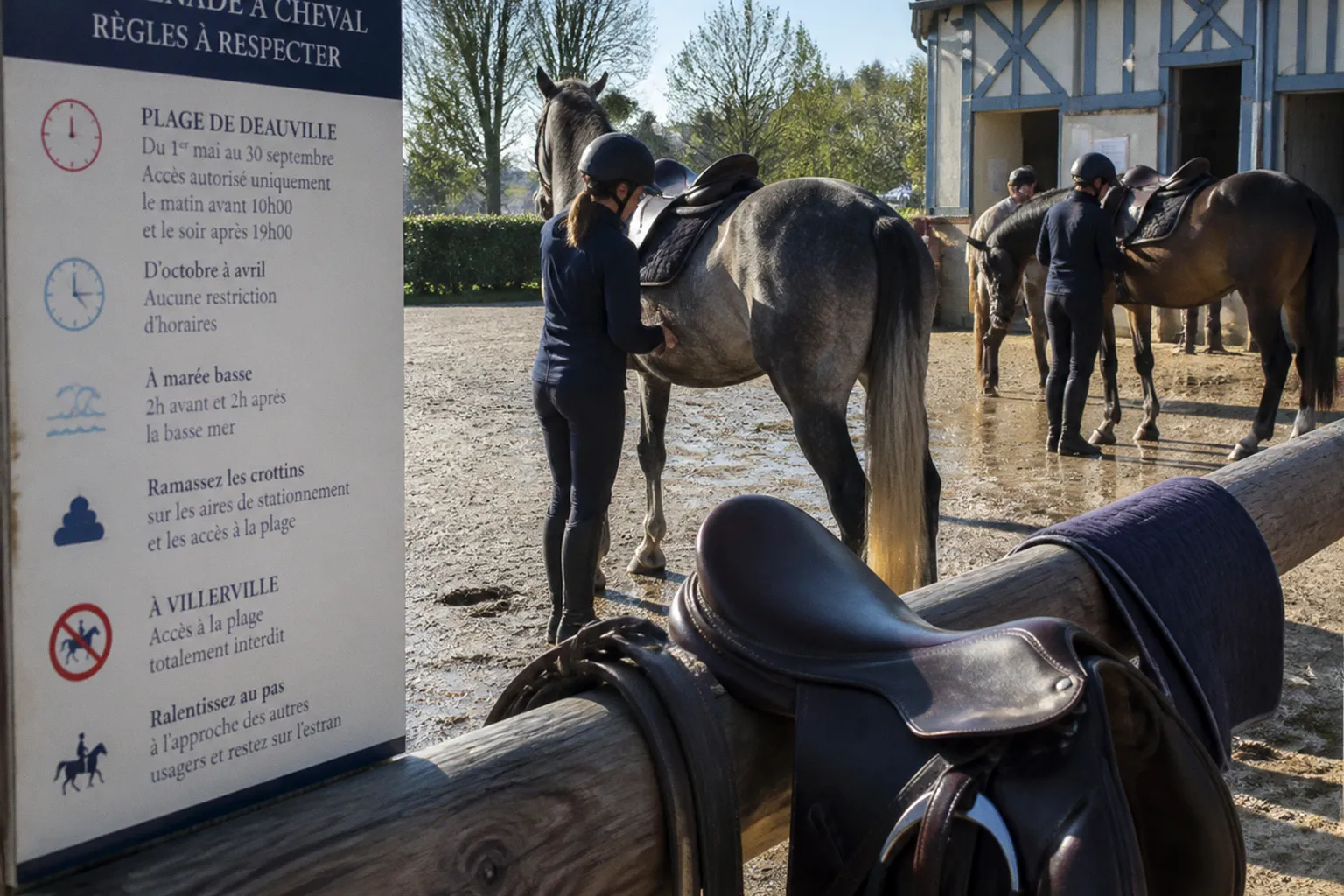 Balade à cheval à Deauville : les vérifications avant le départ